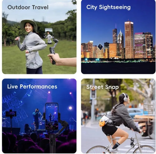 hohem iSteady X3 SE Gimbal Stabilizer for iPhone, Smartphone Foldable Gimbal with Detachable Remote Control, Portable Foldable 3-Axis Phone Gimbal for Android & iPhone17 series, Ideal for Travel Vlogging